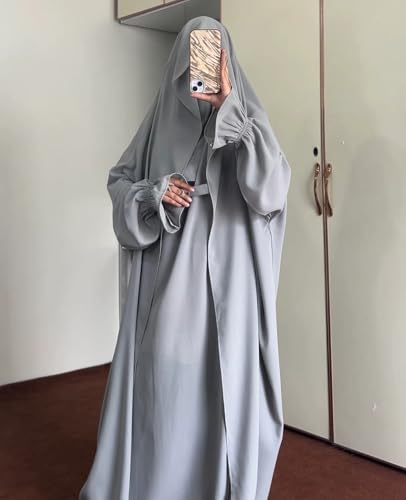 Image of NAZNEEN Saudi Jilbab Full Length and Noise Pc MATT NIDA Fabric with extra panel to cover face