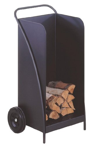 Kaminholzwagen Heibi aus Stahl, schwarz