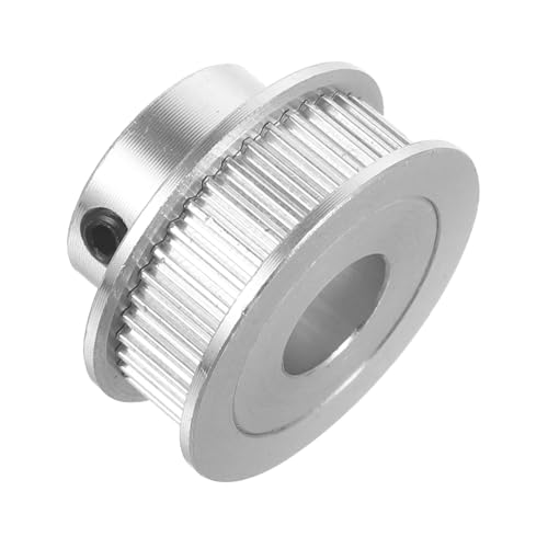 MUCKLILY Printer Accessories Pulleys Timing Pulley Timing Belt Wheel 3D Printer Belt Wheel 3D Accessories 3D Printer Parts Timing Belt Pulley Wheel Idler Pulley Aluminum Alloy Silver