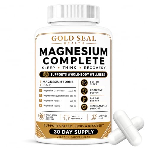 Gold Seal Magnesium Complete Multi-Source Magnesium Complex with Vitamin B6 Magnesium Glycinate & Magnesium Malate Vegan 120 Capsules
