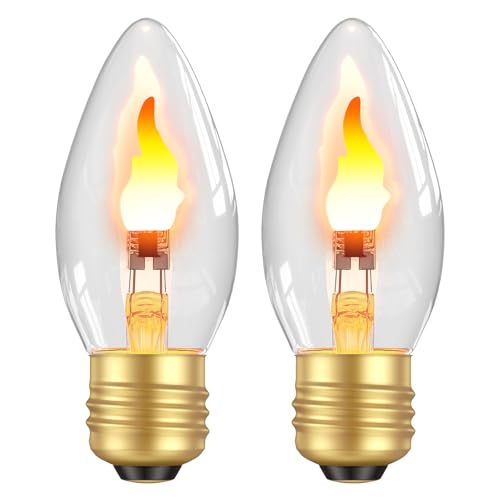 Hompavo LED Flame Light Bulbs, 3W Flickering Fire Bulb,...