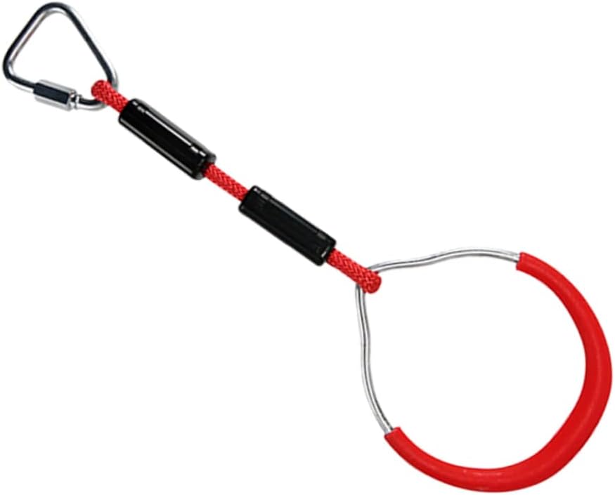 Abaodam 2pcs Kids Colorful Gymnastic Rings Set Outdoor Climbing and Swinging Toys for Children Adjustable Fitness Workout Rings for Backyard Play