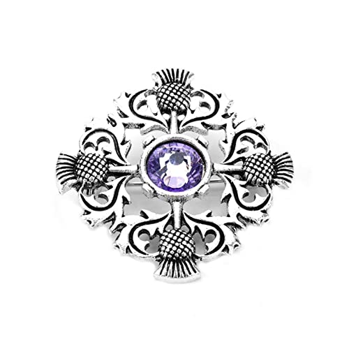 1Pcs Vintage Silver Scottish Brooch Pin Thistle Brooch Celtic Pin Scottish Pin for Scarf Sweater Accessories