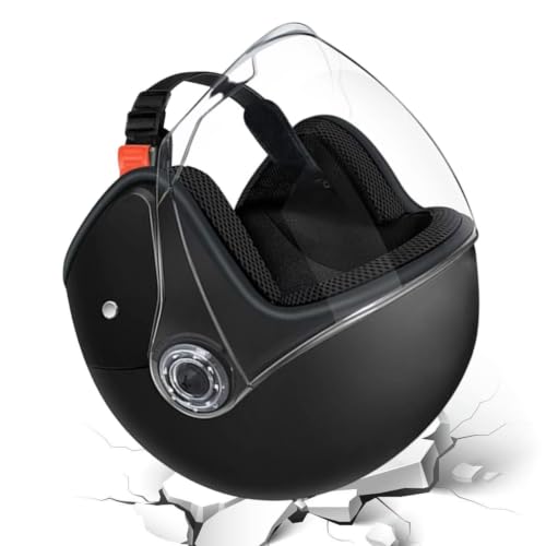 Casque moto demi-jet avec visière de protection intégrée
