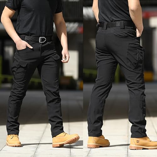 Flexcamo - Men's Tactical Cargo Pants Waterproof Lightweight Ripstop Stretch Work Hiking Pants with Multi Pockets 20254
