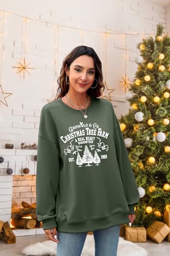 Christmas Sweatshirt Women Oversized Merry and Bright Sequin Shirt Xmas Gift Sweaters Christmas Vacation Long Sleeve Tops4