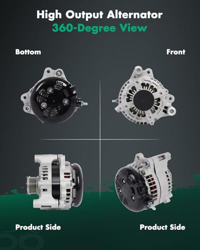 Image of SCITOO Alternator Fits for Jeep for Gladiator 3.6L 3604CC V6 2020-2023,for Jeep for Wrangler 3.6L 3604CC V6 2018-2022, 12V 240Amp CCW 6-Groove Decoupler Pulley 21025N 56029803AA 421000-7231 42338