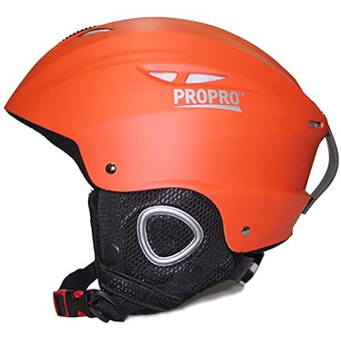 MJTK Lightweight Helmet, Children Adult Snowboard Ski Helmet Veneer Skateboard Skiing Helmet Outdoor Sports Breathable Windproof Warm (Christmas Surprise Gift),Orange,L Cover