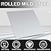 Hicarer 2 Pcs Mild Steel Sheet Cold Rolled 18 Gauge Metal Plate Weldable Metal Sheets for Professional Industrial DIY Use, Clean Surface Easy to Weld (6'' X 6'')