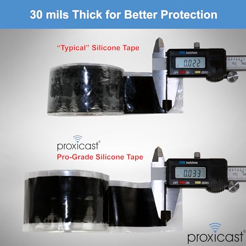 Proxicast ANT-900-002 Pro-Grade Extra Strong 30Mil Weatherproof Self-Fusing Silicone Rubber Sealing Tape For Outdoor Antenna Coax & Electrical Cables, Hose/Pipe Leaks & Emergency Repairs thumb #1