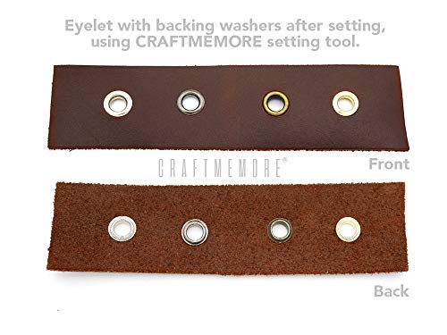 Craftmemore 1/4" Hole Size 100 Sets Gunmetal Black Metal Grommets Eyelets With Washers For Bead Cores, Clothes, Leather, Canvas (Gunmetal, 100 Pack) #TOP5