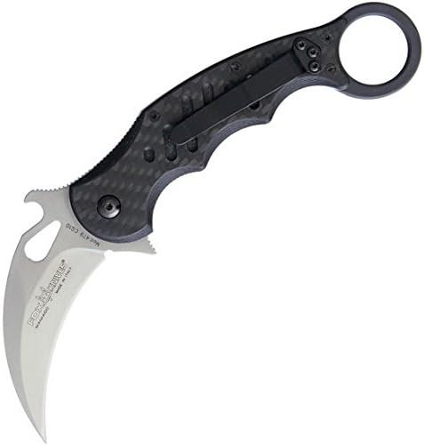 Fox FOX479CG10SW-BRK Karambit Linerlock CF Knife,Black