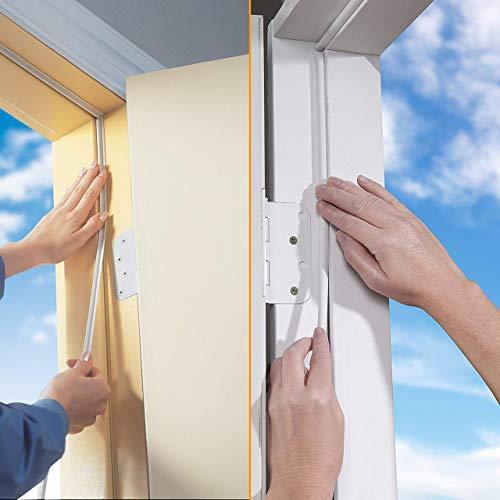 Soundproof Weather Stripping Door Kit – White - 39 Feet Self Adhesive Weatherstrips & 43.3” Door Sweep – Wind, Dust, Draft & Insect Proof – Insulation - Rubber Door Strips To Seal Door Crack – Furring #TOP1
