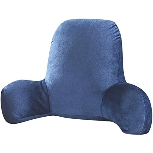 ldl Lectura & Bed Rest Almohada, Almohada Pana con Brazos, Cintura-Rest Almohada Respaldo del sofá (Color : Blue)
