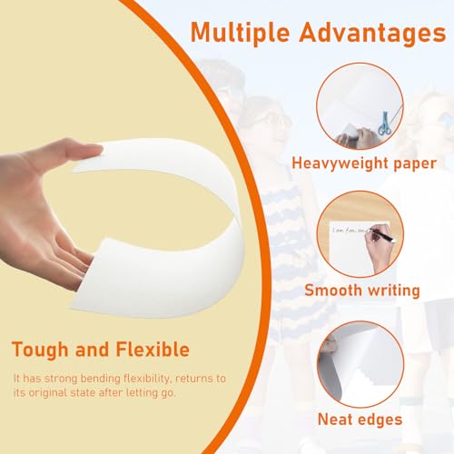 Guakicae 60 Sheets White Cardstock 4 x 6 Craft Paper, 300gsm/110lb Heavyweight Flat Paper Card Stock for Cards Making, Wedding Invitations, Greeting Cards, Birthday, Art Drawing - Image 3