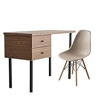 Amazon | デスク チェア 北欧風 シンプル チェアセット 机 木製