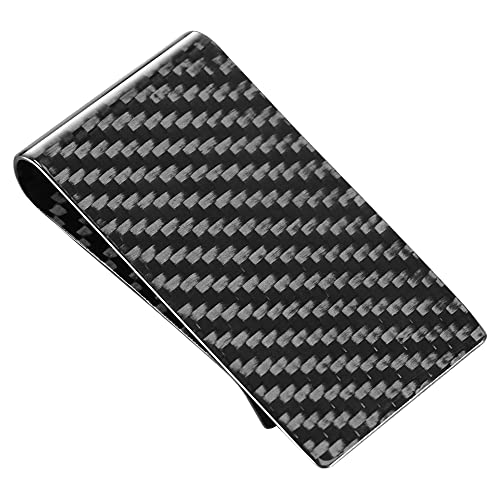 Travelambo Carbon Fiber Money Clip Front Pocket Wallet Minimalist Wallet Slim Wallet Credit Business Card Holder (Cb Black) #TOP7