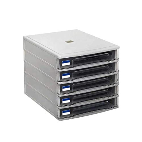 Preisvergleich Produktbild Ablageschränke Hochwertige High-transparente Harz Schublade Erdrutsch Spur Klein White Label Ring Cabinet Kunststoff (35X27X27CM) Bürobedarf (Color : Multicolour, Size : 5-layer)