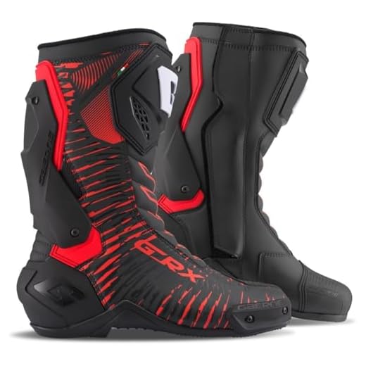 Gaerne GRX Stivali da moto, nero/rosso, 43
