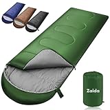 寝袋 シュラフ 夏用 冬用 【4in1多機能・230T防水】 オールシーズン 来客用布団 封筒型 超軽量 超暖かい 耐寒防水 コンパクト 簡単収納 車中泊 防災用 アウトドア キャンプ 丸洗い可能 収納袋付き 春夏秋冬の使用可能 1Kg /1.4Kg/ 1.8Kg 登山 車中泊 防災用 避難用 防寒 (グリーン, 1.4KG)