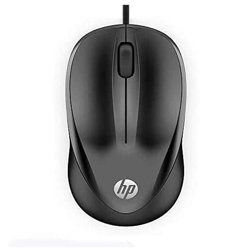 HP 1000 - Souris Filaire Noire (USB, 1200 DPI, Ambidextre)