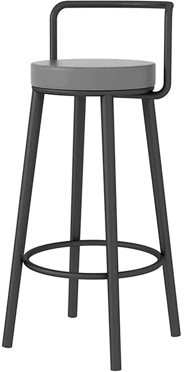 INDIAN DECOR.45988 Classic Kitchen Bar Height Stools Chairs Black/Gold Metal Legs Upholstered Velvet Dining High Barstools 150kg Bear Capacity-image-41