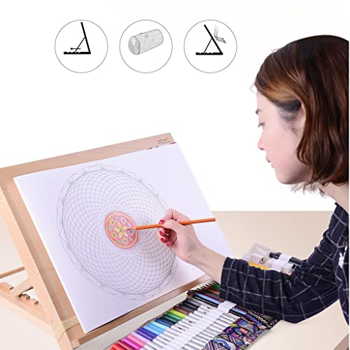 Esquirla Suporte de Desenho em Madeira para Artistas Iniciantes, 30x27x22cm