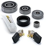 HD Switch 0QEF Electric Motor Bearing Rebuild Kit RM870 RM871 RM872 BTS10BS for Sears Craftsman 137.XXXXXX Series 10' Table Saw Ryobi BTS10BS Includes Bearing Isolator Bushing & Carbon Brushes