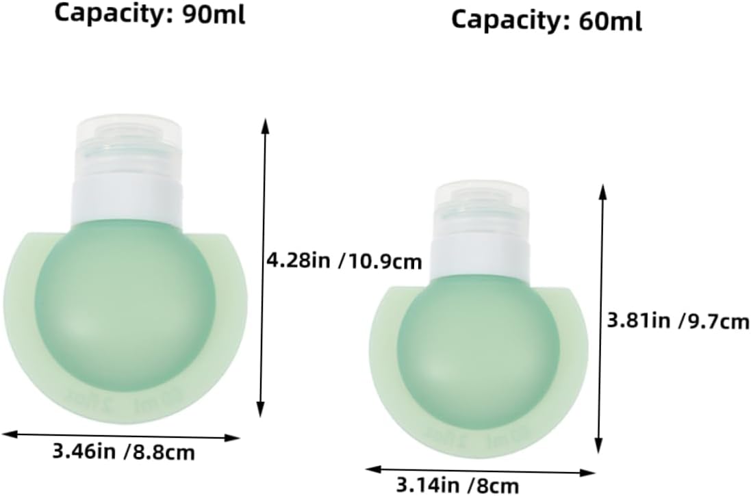 6pcs Travel Silicone Bottle Set Leakproof Refillable Toiletry Bottles for Travel