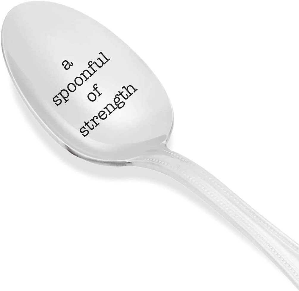 signatives A Spoonful of Strength - Spoonie Spoon - inspirational gifts - engraved spoon for chronic pain sufferers,Spoonie - Spoon Theory gift - dad gifts - motivational gifts