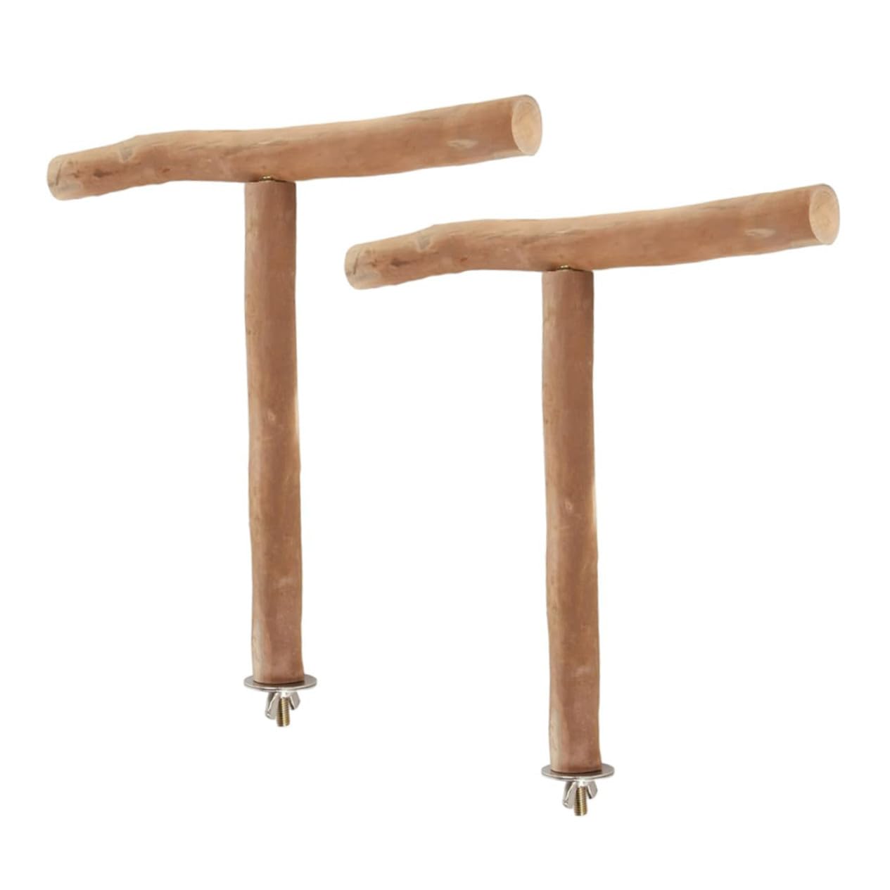 Gatuida 2piezas Juguete De Percha para Loros Plataforma Madera Forma t Soporte De Entrenamiento para Loros Accesorios para Jaulas para Pasear Pájaros