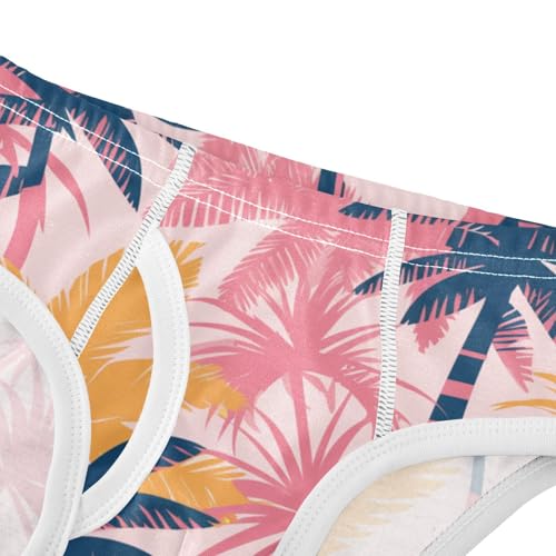 KLL Abstract Tropics Palm Tropical Trees Little Boys Cotton Briefs Underwear Breathable Children Undies4