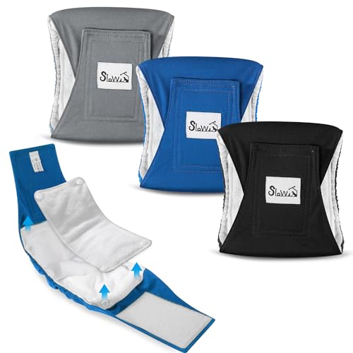 SlowTon Male Dog Diapers Wraps, Pannolini Lavabili Fasce per la