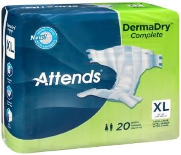 AttendsDermaDry Complete Brief, Extra Large - 20 Per Bag