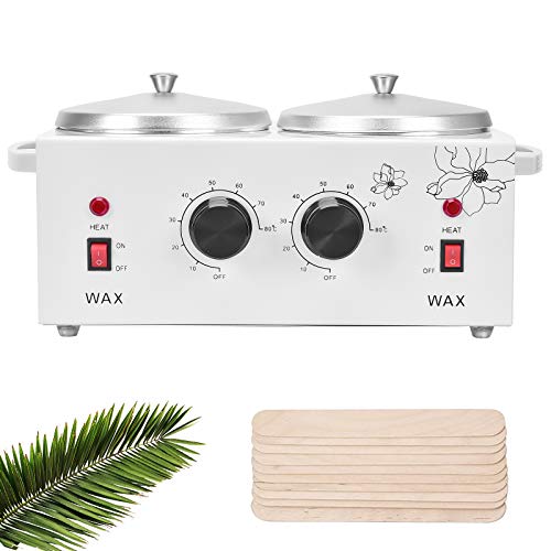 Panghuhu88 Double Wax Warmer Professional Electric Wax Heater Wax Pot Dual Parrafin Adjustable Temperature Machine Facial Skin Hair Removal Tool