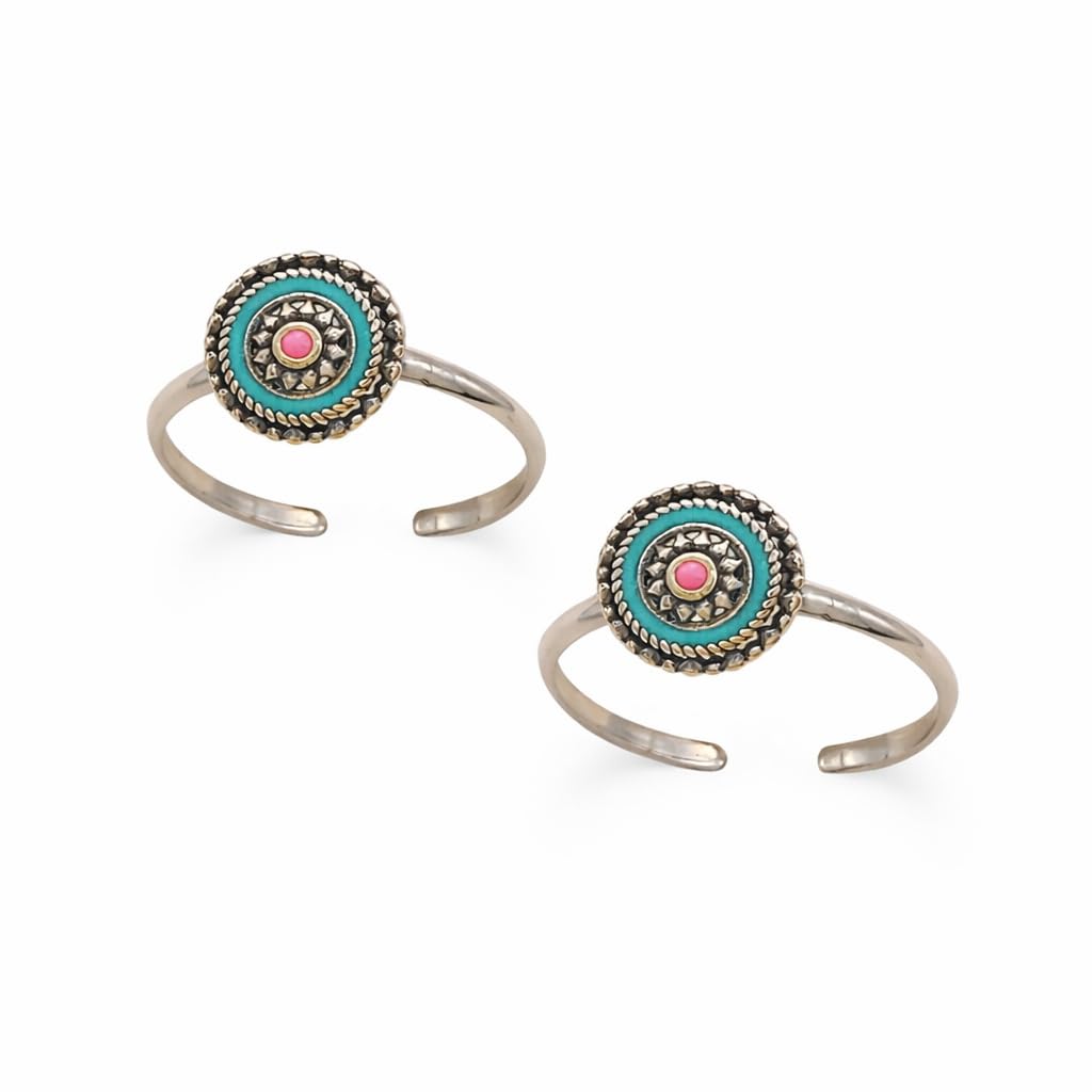 925 Silver Dual Leaf Toe Ring for Women-image-11