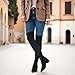 N.N.G Women Over the Knee Boots Black Winter Stretch Suede 2 inch Low Heel Long Thigh High OTK Pointed Toe,Classic Style for Office Evening Casual Wear, Size 7.5