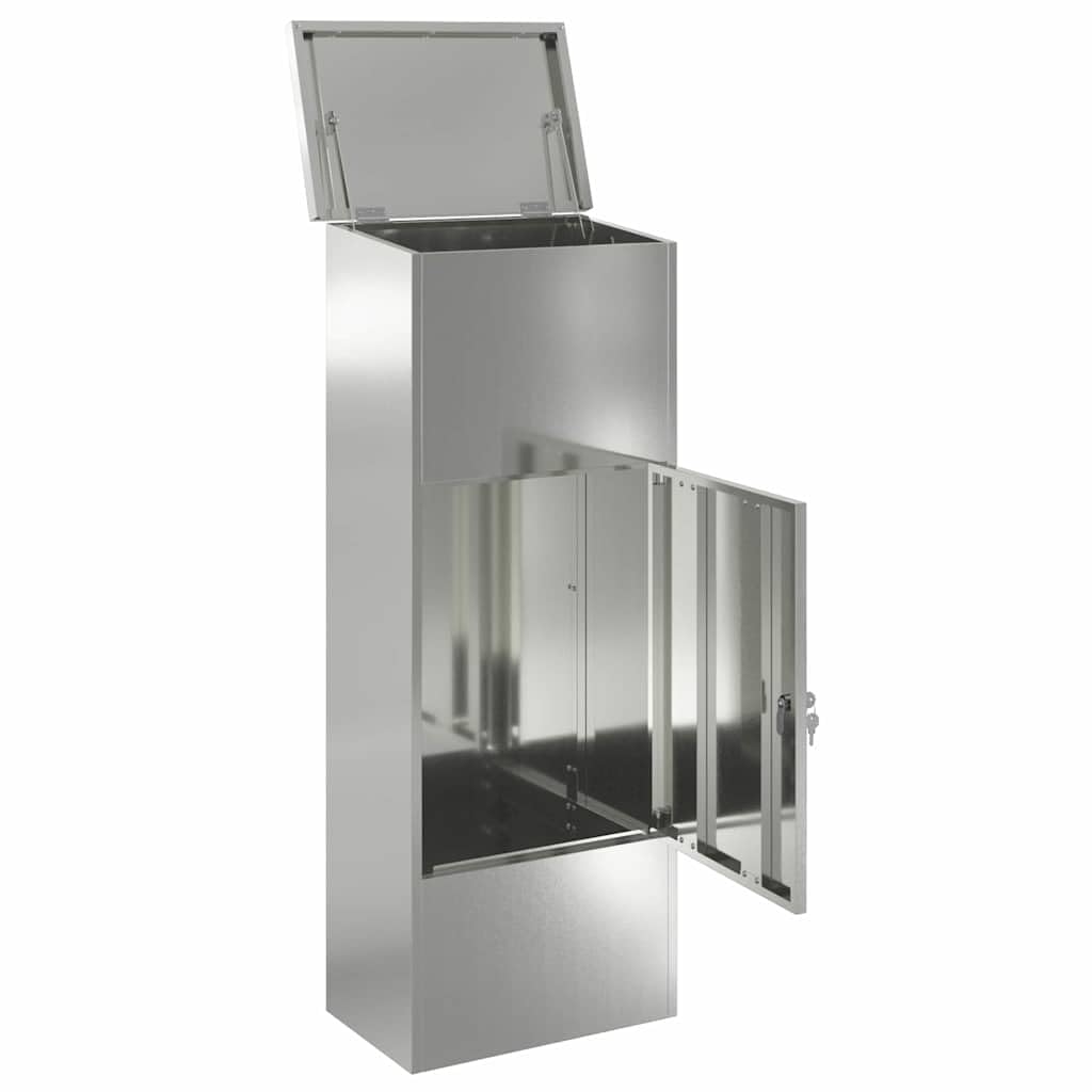 vidaXL Boîte de dépôt de Colis avec Stockage Noir 44,5 x 29 x 110,5 cm