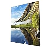 8x10インチのキャンバス装飾アート。吊り下げやメンテナンスが簡単です。 Home Decor And Gift（ハードラックヒルズレイクシーナリー ）