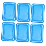 ABOOFAN 6個アイスサービングトレイ インフレータブルサービングホルダー 食品用トレイ 冷却サーバー ピクニック バーベキュー キッチン 飲み物冷やす