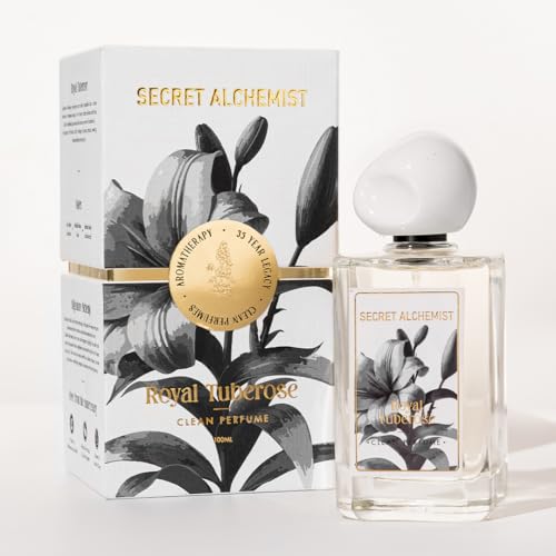 Image of Secret Alchemist Royal Tuberose Parfum 100ml | Clean, Long-Lasting 25% Concentration Floral Perfume for Women | Indian Tuberose, Rose & Australian Sandalwood | Luxury Gift for Women, Day & Night Wear, 1000 Spritz