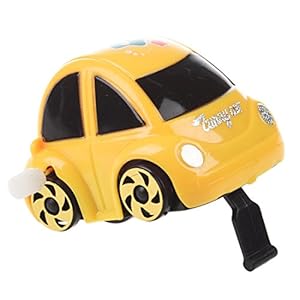 Exanko Geel Plastic Wind-up Clockwork Racing Car Toy voor Kinderen