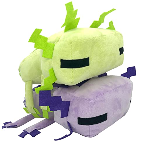 Javiced Axolot Plush Stuffed Toy Soft Throw Pillow Decorations For Video Game Fans, Kids Birthday Party Favor Preferred Gift For Holidays, Birthdays (Purple + Green) #TOP17