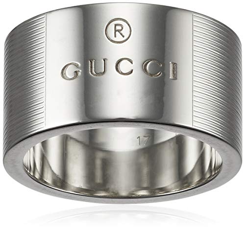 [グッチ] Gucci シルバー リング ロゴ GUS-163197-J8400-8106-22