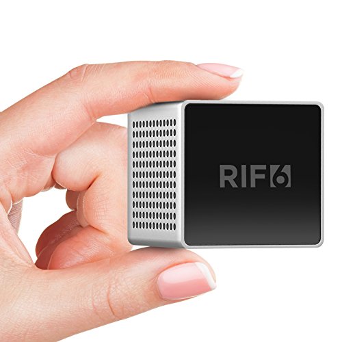 RIF6 RF00062 Sound Cube Small Bluetooth Rechargeable Portable Mini Speaker with up to 12 Hour Playtime Full High Definition Sound & Robust Bass for Smartphones Tablets & Laptops Silver