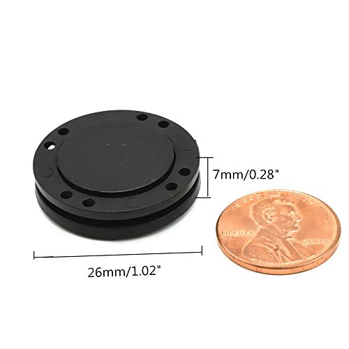41L Magnetic Coat Buttons 26Mm/1” Invisible Hidden Sewing Button Snaps For Curtain Washable Nylon With Magnets Inside For Coat Jacket Suitcase Bag Windbreaker Pajamas Fbm Shipment 6Pcs (26Mm, Black) #TOP1