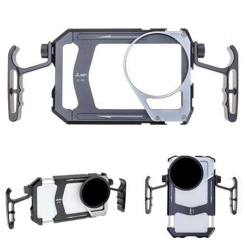 JLWIN Universal Smartphone Cage Photo Video Stabilizer with Handles + Variable ND Filter for iPhone 17 16 15 14 for Samsung for Pixel Android Phones for Phone Vlog Live Stream Video Recording