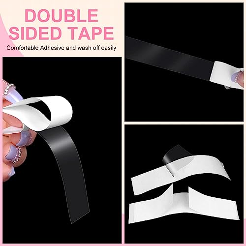 Flintronic Doppelseitiges Mode Klebeband - 108 Stück Hautfreundliches Klebeband für Kleidung, BH, Hemden & Abendkleider - 85x18MM