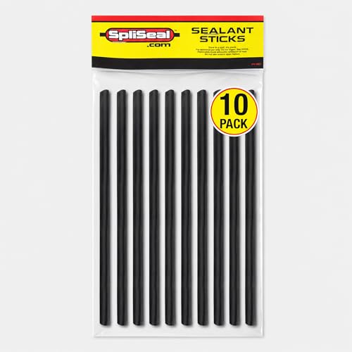 SpliSeal Weatherproof Sealant Sticks, Waterproof Sealing for Electrical Wiring and Automotive Repairs, Heat Applied Adhesive for Outdoor Use, Glue Gun Compatible, Potting Polymer Sealant — Pack of 10