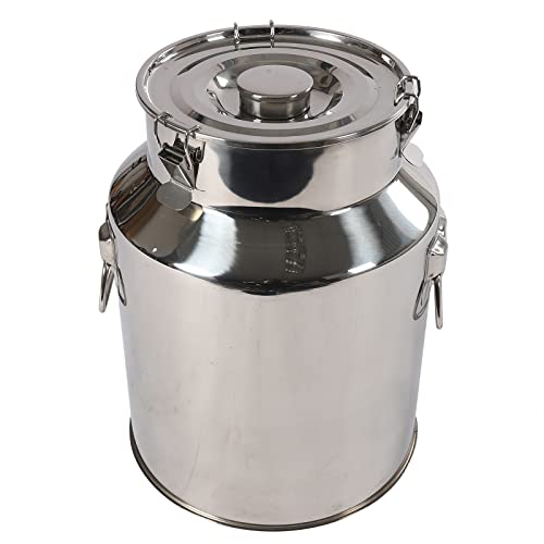 Pot à Lait En Acier Inoxydable 28L - Bidon de Transport de Lait de Ferme - Bidon de Baratte à Lait - Dans Les Applications Domestiques Et Commerciales (22L)